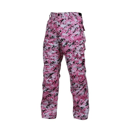 - Military Style Digital Camo BDU Pants Military Fatigues, Pink Digital Camouflage