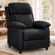 thumbnail image 1 of Korser Sillón Reclinable Push Back Con Bolsillos,Pequeño Para Espacios Reducidos,Lino,Negro, 1 of 2