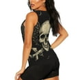 thumbnail image 2 of Goofa Gothic Winged Skull Printed Womens Workout Tops for Women Sleeveless Yoga Shirts Athletic Running Tank Tops Sleeveless Gym Clothes Workout Apparel-Small, 2 of 9