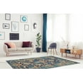 thumbnail image 2 of Linon Home Decor Serape Area Rug Collection, Turquoise and Ivory, 8' x 10.6', 2 of 3