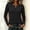 Black, variant on IUYRTFE Women's Crew Neck Long Sleeve Top with Notched Detail Slim Fit Solid Color Casual Tee