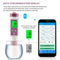 thumbnail image 3 of M Buder Medidor de pH Digital 7 en 1 Probador de Calidad del Agua Salinidad Temperatura TDS EC ORP S.G para Acuarios Piscinas y Agua Potable Blanco Morado Alta Precisión Bluetooth IP67, 3 of 5