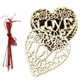 thumbnail image 3 of Vikakiooze 2022 Home Decor Clearance Wooden Festive Wedding Supplies Valentines Day Heart Hollow Love Decoration, 3 of 5