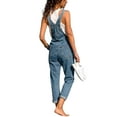 thumbnail image 3 of Orqqct Women Denim Straps Dungarees Jumpsuit Front Pocket Bib Overalls, 3 of 4