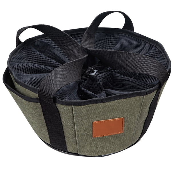 Hytrove Bolsa De Almacenamiento Para Barbacoa En Lona Verde Oscuro Organizador Portátil Para Utensilios