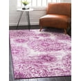 thumbnail image 4 of Unique Loom Indoor Rectangular Distressed Traditional Area Rugs Purple/White, 3' 3 x 5' 3, 4 of 8
