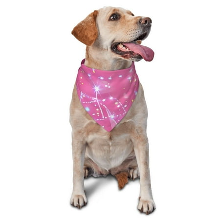 Lukts Sparkling Pink Toilet for Pet Triangle Scarf Pet Clothing Items Suitable for Dogs and Cats