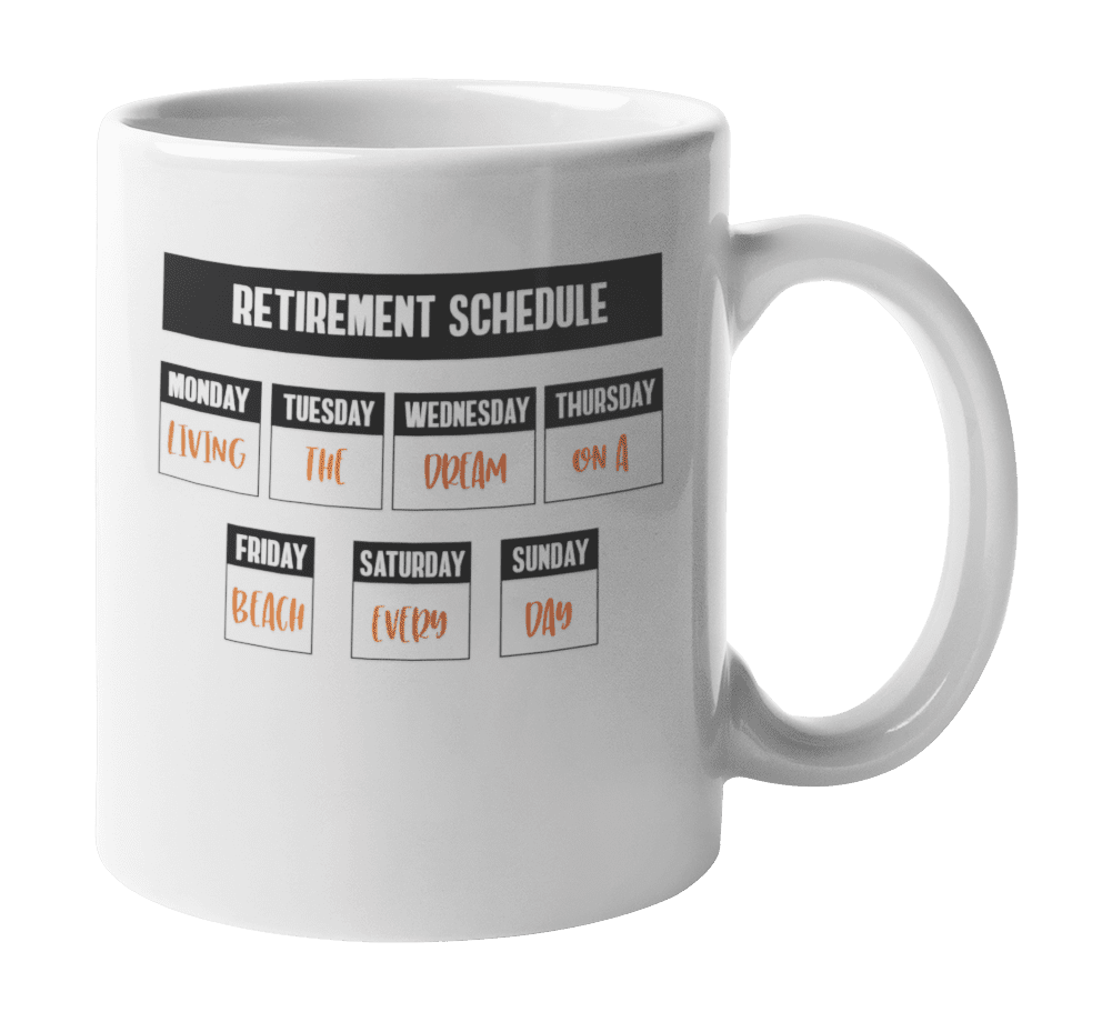 Retirement It's Time To Enjoy Coffee Tea Ceramic Mug Office Work Cup Gift 