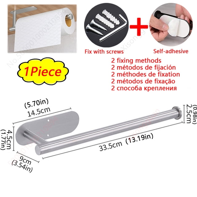 Soporte de papel higiénico para cocina, estante adhesivo para pañuelos, dispensador de servilletas, armario de almacenamiento, accesorios de baño, 1/2 piezas