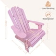 thumbnail image 4 of JONPONY Children Outsunny Wooden Adirondack Chair, Ergonomic Design Patio Lawn Chair for Outside Deck Garden Backyard Balcony,Pink, 4 of 12
