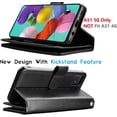 thumbnail image 4 of Galaxy A51 5G Case, [5G Version] Galaxy A51 Wallet Case, Tekcoo Luxury PU Leather Cash Credit Card Slots Holder Carrying Folio Flip Cover [Detachable Magnetic Hard Case] for Samsung A51 [Black], 4 of 6