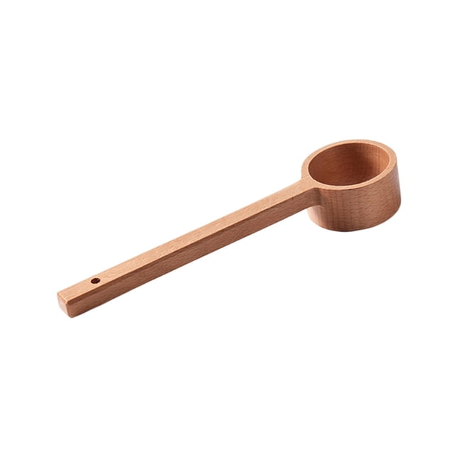 veasfak Wooden Measure Spoon Coffee Spoon Kitchen Tool Supplies Simple to Use Measuring M