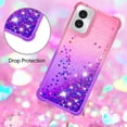 thumbnail image 5 of Compatible with Motorola Moto G Power 2024 Case Girls Women Liquid Glitter Heavy Duty Shockproof Back Cover Soft TPU Bumper Silicone Protective Cover for Moto G Power 5G 2024 Gradient Pink, 5 of 7