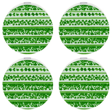 

Automatic Night Lights Plug into Wall for Kids & Adults Striped St. Patrick s Day Dusk to Dawn Sensor Nightlights for Room Bedroom Bathroom Hallway Kitchen