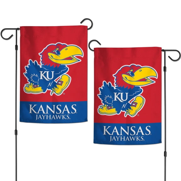 NCAA Kansas Jayhawks Team 18" x 18" Applique Garden Flag