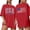 Red, variant on VILOVE USA Shirt American Flag Shirts Women Oversized Patriotic T-Shirts Casual America Flag Print Tee Tops