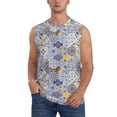 thumbnail image 2 of Lsque Colorful Mandalas Print Men's Cotton Blend Sleeveless Muscle Shirts (S-3XL)- Moisture Wicking, Odor Protection, UPF 30+,Large, 2 of 8