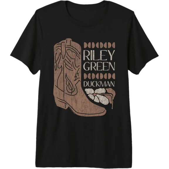 Riley Green Cowboy Boot And Flower Country Music Premium Tri-Blend T-Shirt, Unisex T-Shirt