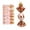 Rose Gold, variant on SSNTSY 6pcs Candy Ornaments, Hanging Colorful Candy Cane, Sparkling Candy Decor, 1.2" x 3.1" Mini Candy Pendant with Sturdy Hooks & Wire Stands for Home Weddings Parties Commercial