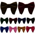 thumbnail image 3 of Men Oversize Velvet Bow Tie Big Bowtie Pre-Tied Wedding Party Ties Bowknots, 3 of 9