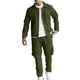 thumbnail image 4 of Ceisia Men's Regular Fit Cargo 2-Piece Set Long Sleeve Button-Down Jacket with Elastic Waist Drawstring Pants Gifts, 4 of 6