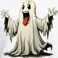 thumbnail image 3 of CafePress - Ghost With A Funny Face - Pullover Hoodie, Hooded Sweatshirt, 3 of 3