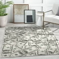 thumbnail image 3 of Well Woven Money Dollar Front 2006A Modern Modern Green 5' x 7' Area Rug, 3 of 6