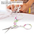 thumbnail image 4 of Scissors Mini Colorful Carbon Steel Embroidery Crane Shape Sewing Scissorswhite ground pink flower, 4 of 7