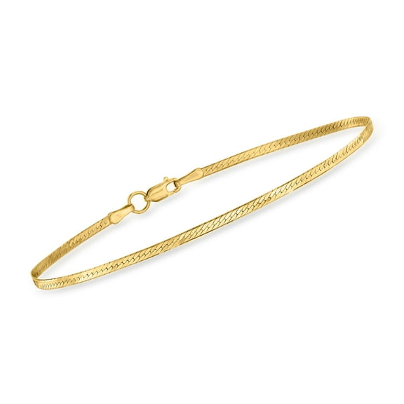 Pure Collection by Ross-Simons 1.5mm 14kt Yellow Gold Herringbone Bracelet, Women's, Adult