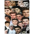 thumbnail image 2 of Blanket Zac Efron Throw Flannel Blankets UltraSoft Micro Fleece Blanket Warm Cozy Plush Gift for Room Decoration Sofa,Office Bed car Camp Couch Beach, 2 of 9