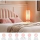 thumbnail image 4 of Lámpara de cristal Lámpara de mesa con puertos USB Luz regulable de 3 vías Lámpara de noche Luz táctil pequeña oso de fresa Hogar, 4 of 5