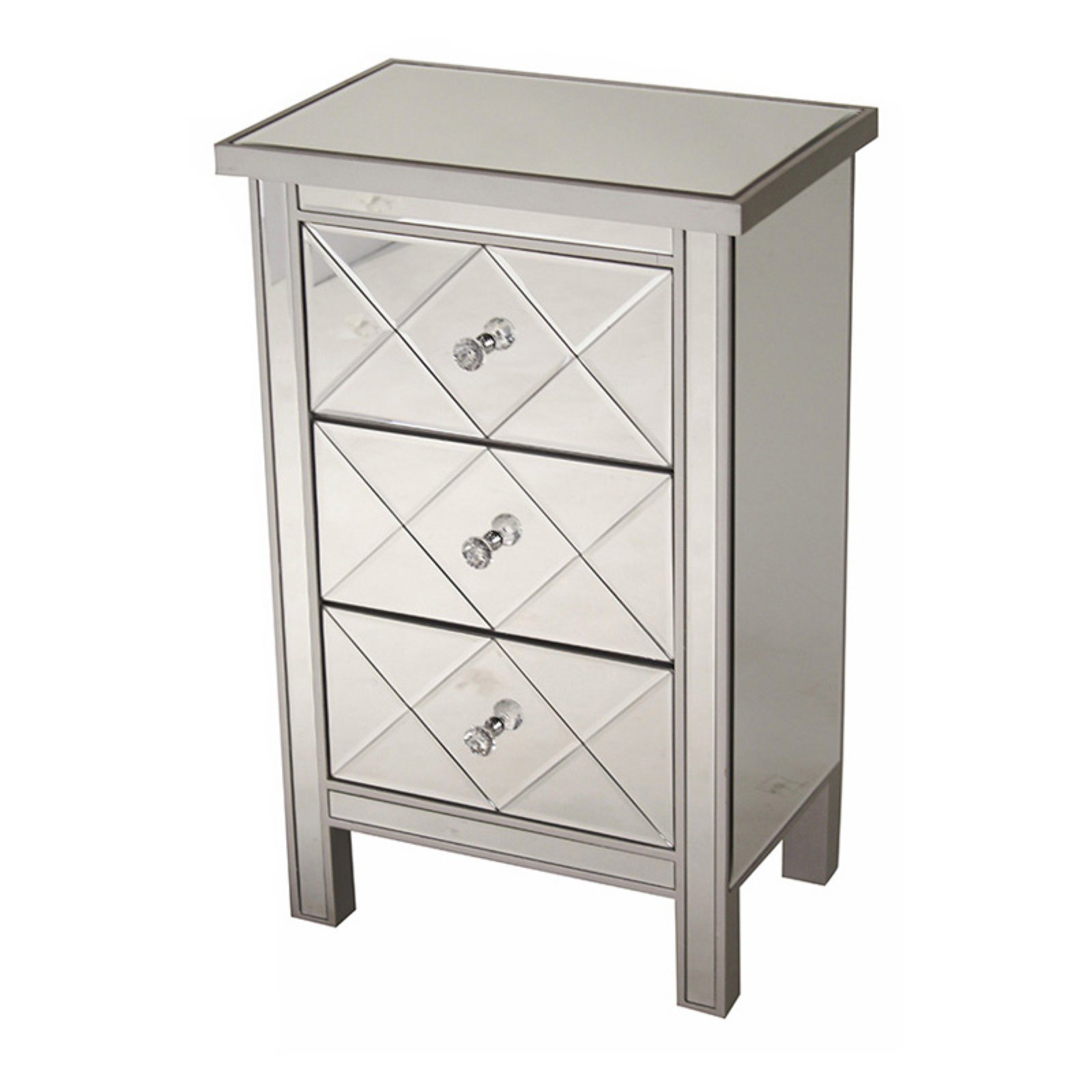 Heather Ann Creations Emmy 3 Drawer Mirrored Accent Cabinet - image 2 of 7