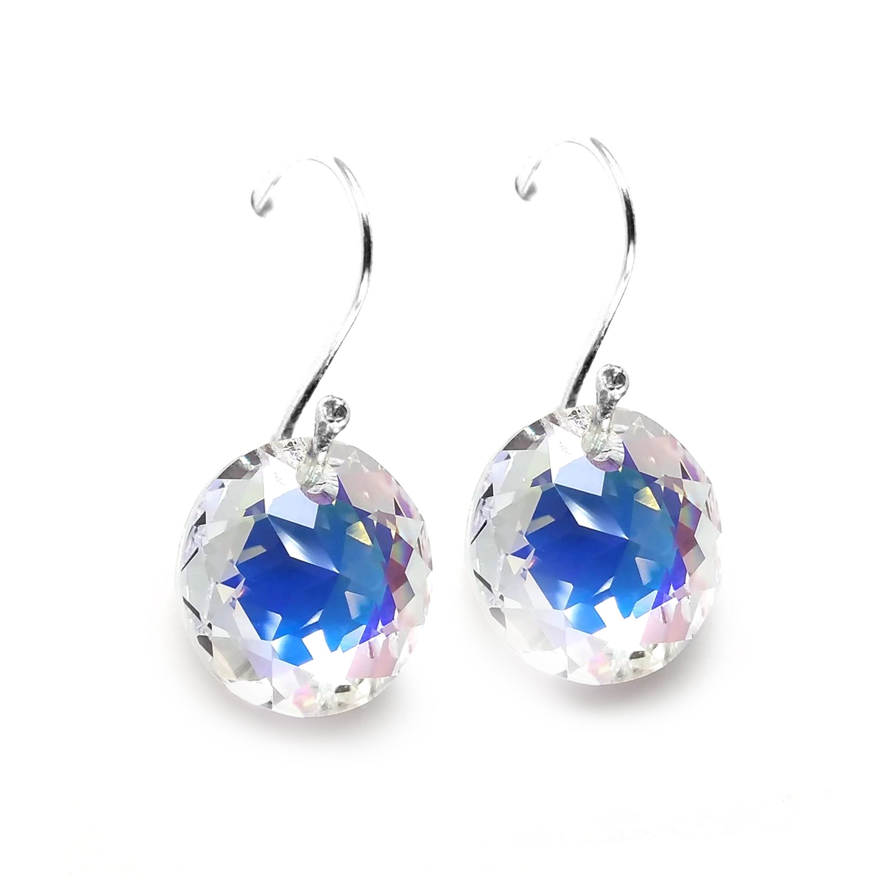 Juego de aretes y cadena con dije corte Classic ZVEZDA plata