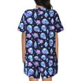 thumbnail image 6 of Balery star Skull flower crystal Pattern Womens Pajama Sets 2 Piece Soft Short Sleeve Top and Shorts Sleepwear Round Neck Pjs Lounge Set with Pockets-4X-Large, 6 of 7