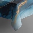 thumbnail image 5 of Blue Gold Marble Pattern Square Tablecloth,Waterproof Square Table Cover,Wipeable Spillproof Washable Table Cover for Home Kitchen Party Decor 42"X42"(107x107cm), 5 of 6