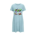 thumbnail image 5 of Fjofpr Shirts for Women Trendy Women's Carnival Short Nightgown With Printed Round Neck And Short Sleeves On The Chest, 5 of 5