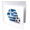 3dRose Greece Soccer Ball, Greeting Cards, 6 x 6 inches, set of 12
