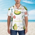 thumbnail image 4 of Bixox Men's Hawaiian Shirts Men's Happy Avocado Print Short-Sleeve Shirt-3X-Large, 4 of 8