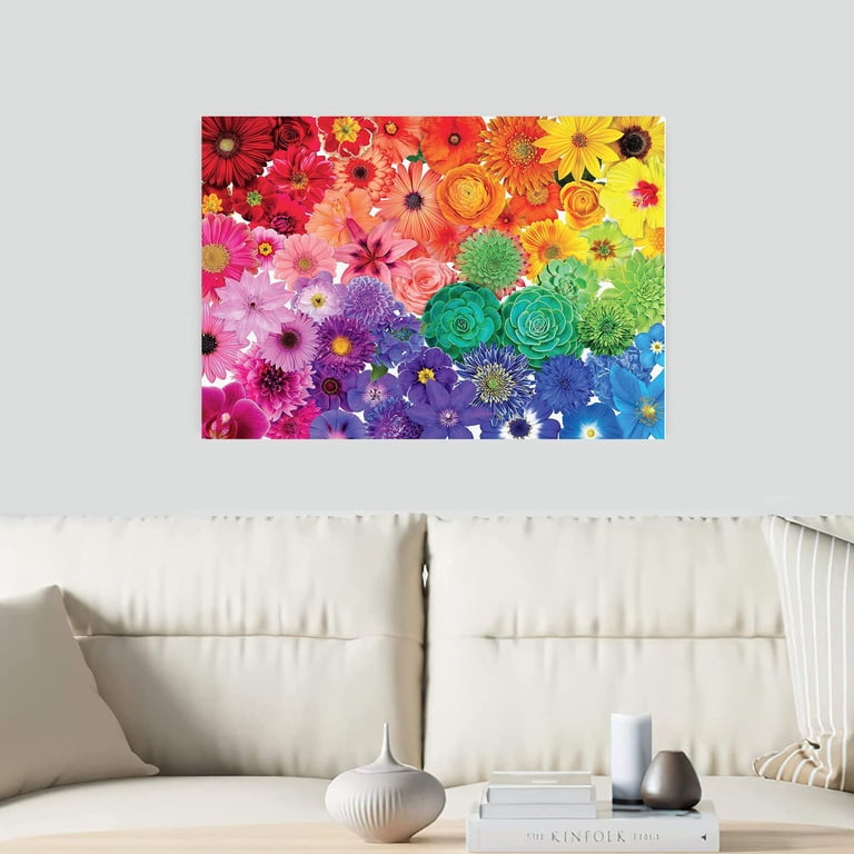 Diamond Art Kits for Adult, Rainbow Flower Power 5D Diamond Art