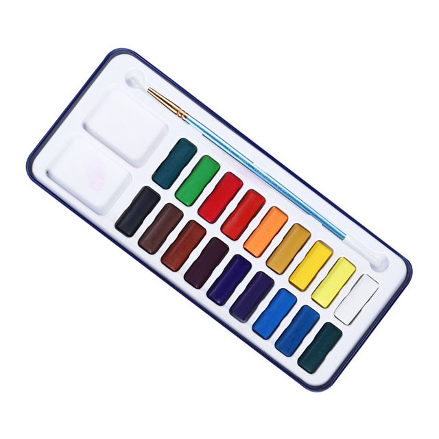 BESTYASH Watercolor Paint Set with 18 Assorted Colors and Brush for Creative Painting