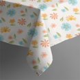 thumbnail image 6 of 42x42in(107x107cm) Square Tablecloth, Waterproof Polyester Table Cover, Wrinkle Resistant & Washable Fabric for Dining, Kitchen, Picnic, Daisy Flowers Print, 6 of 6
