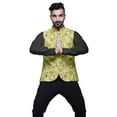 thumbnail image 3 of Atasi Artistic Casual Jacket For Men Printed Nehru Jacket Mens Wedding Indian Waistcoat Mandarin Blazer-Large, 3 of 6