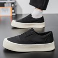 thumbnail image 5 of Men's Slip-On Platform Sneakers, Breathable Casual Lazy Shoes, Lightweight Non-Slip Thick Sole Walking Shoes for Daily Wear, Streetwear, 5 of 11