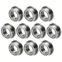 Uxcell 10-Pack FR156ZZ Flanged Ball Bearing, 4.762x7.938x3.175mm Metal Sealed for Wheelbarrow