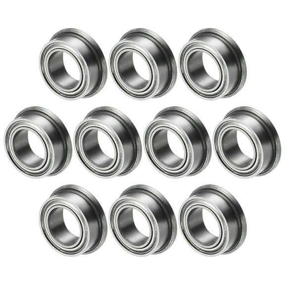 Uxcell 10-Pack FR156ZZ Flanged Ball Bearing, 4.762x7.938x3.175mm Metal Sealed for Wheelbarrow