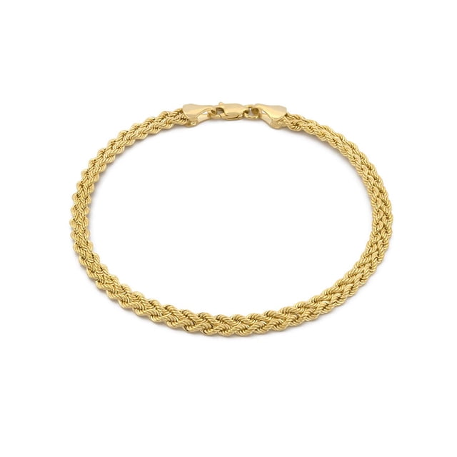Pulso Trenzado Oro Sólido 14k amarillo 00