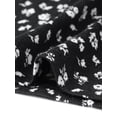 thumbnail image 6 of DARING DIVA Women's Plus Floral V Neck Long Sleeve Ruffle Blouses 2X Black White, 6 of 6