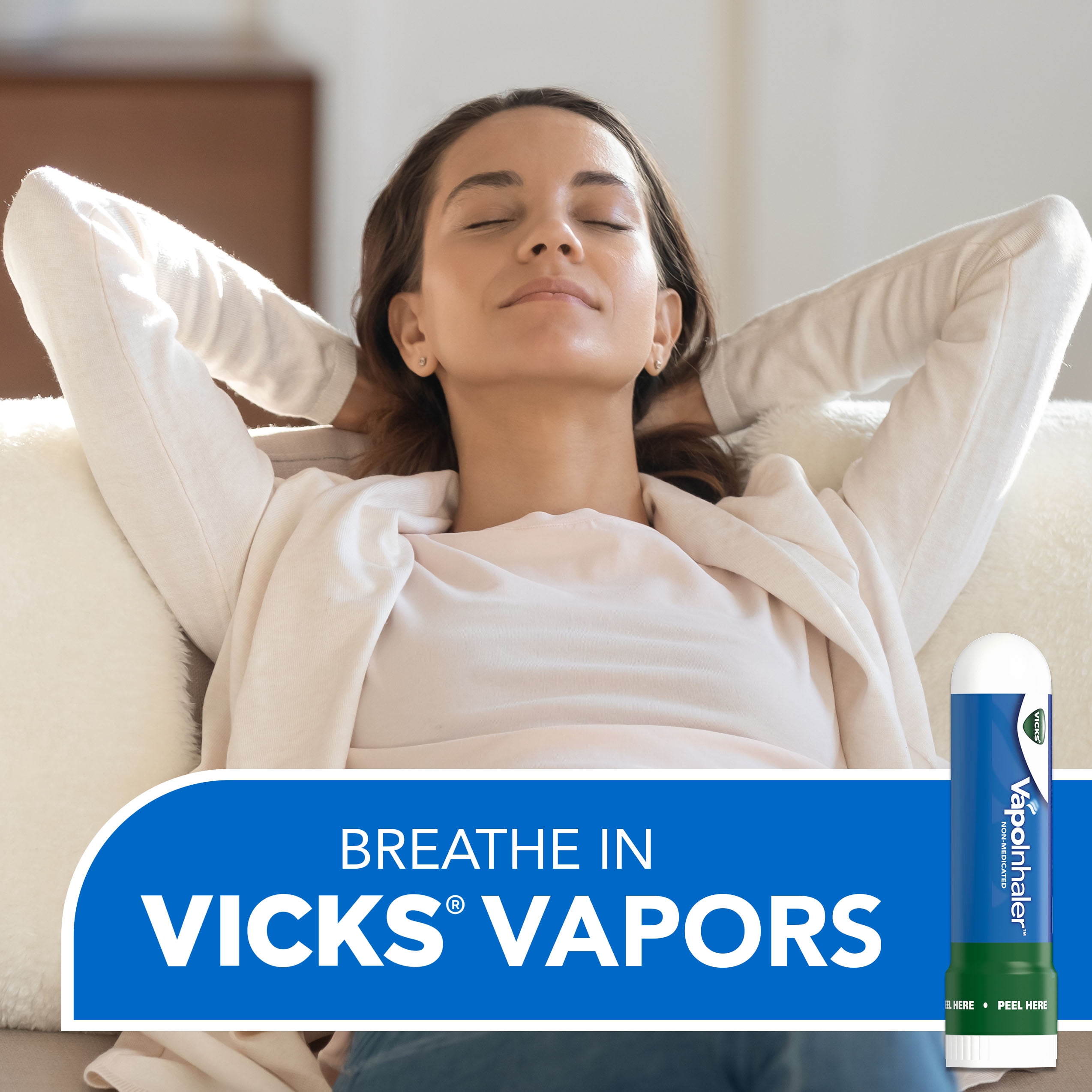 (6 pack) Vicks Vapoinhaler Portable Nasal Inhaler, Menthol Scent 1 Count, Non-Medicated Vapor Inhaler
