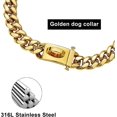 thumbnail image 3 of Collar dorado para perro YUANXCMXG con hebilla de seguridad eslabones de acero inoxidable 20, 3 of 5