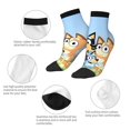 thumbnail image 5 of Silaia Bluey Print Adult Socks,Ankle Athletic Running Socks,Cushioned Breathable Low Cut Sports Tab Socks for Men and Women,Moisture-Wicking Crew Socks, 5 of 7